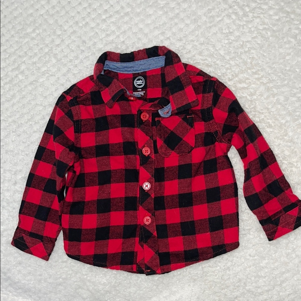 Buffalo Plaid Button-Up Shirt